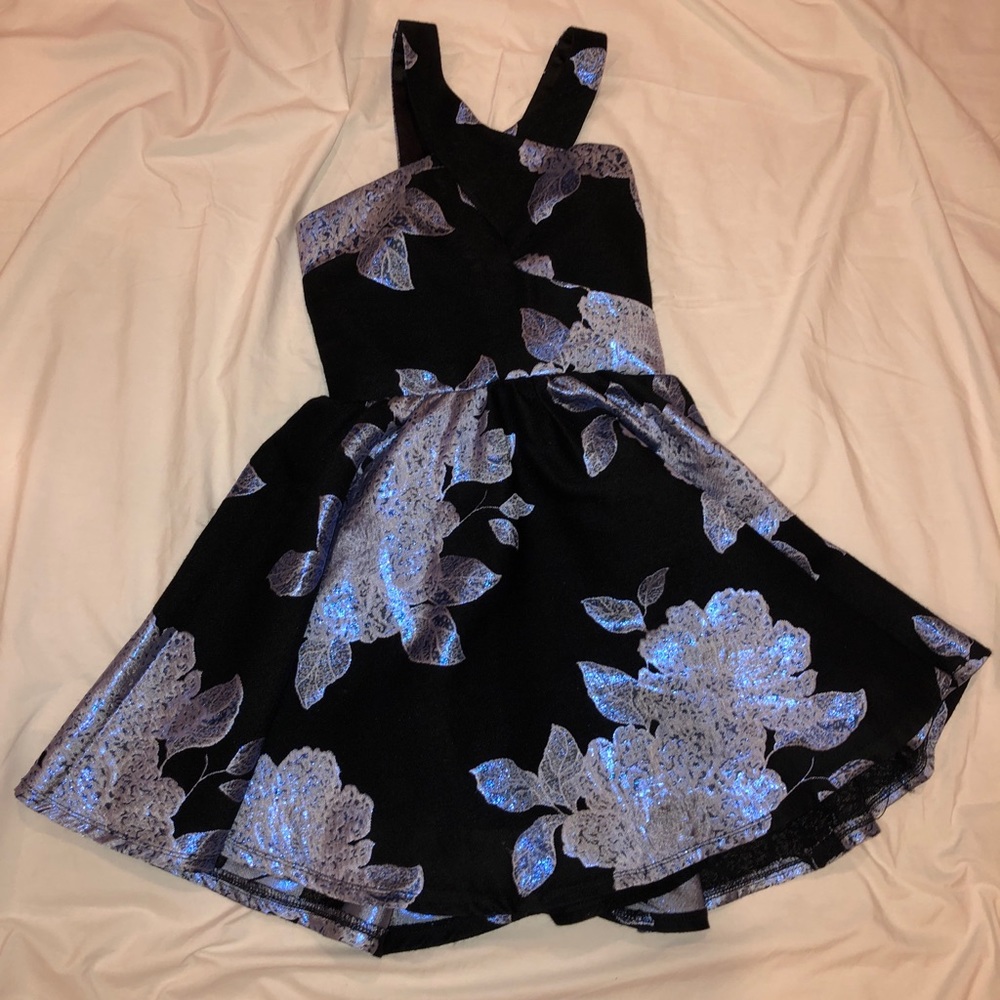 girls miss behave halter top floral dress